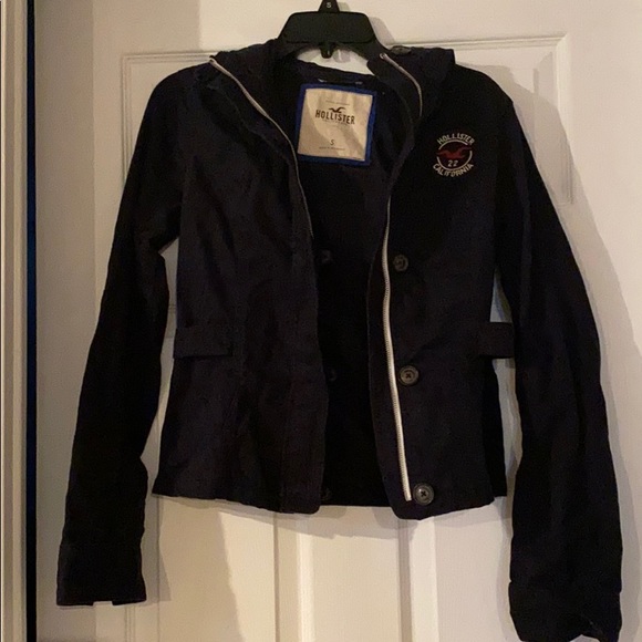 Hollister hooded navy jacket (s) - Picture 4 of 7